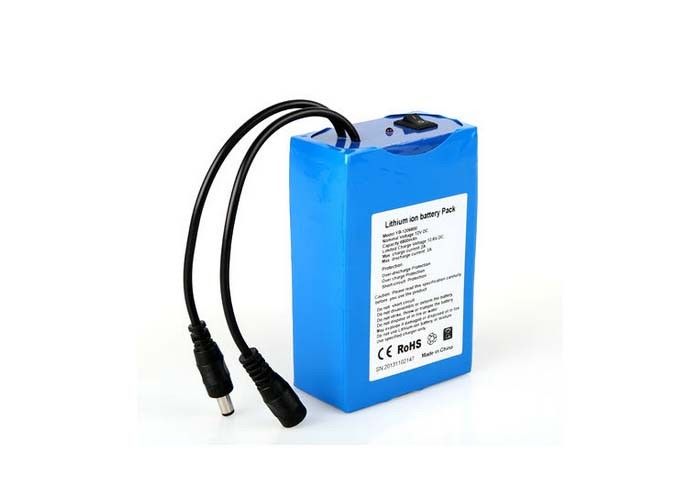 High Capacity 12V 5200mah Lithium Ion Battery Packs With ON / OFF LED