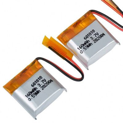 Small Size Li Polymer Rechargeable Battery 601818 3.7V Lipo 160mAh