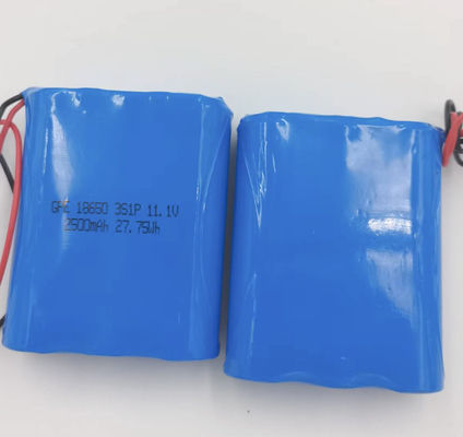 Lithium Ion 12V Rechargeable Battery Pack 11.1V Li Ion Battery Pack 2.5Ah