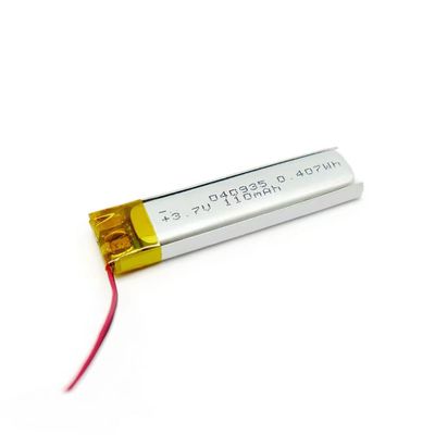 400935 3.7V 80mAh Small Li Polymer Battery IEC62133 CB KC Approved