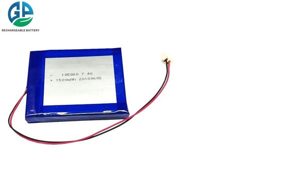 105060 7.4V 1500mAh Rechargeable Lithium Ion Polymer Battery With PCM