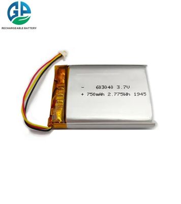 Ul Model 603040 Lithium Polymer Battery Pack 1s2p 3.7v 1500mah