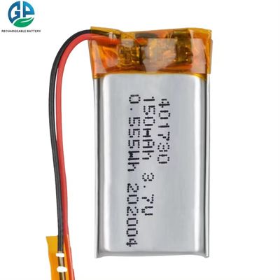 KC Approved Rechargeable Lithium Polymer Battery 3.7V 150mAh 401730 LiPo Batteries With PCB Wires