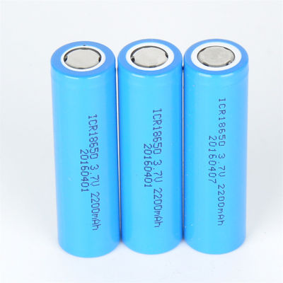 Li Ion Rechargeable 18650 Lithium Battery 3.7 V 2200mah IEC62133