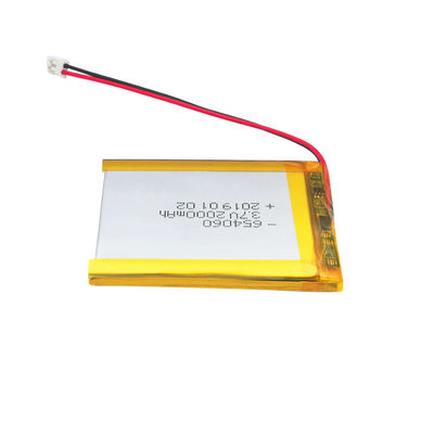 Li Polymer 654060 GPS Tracker Battery Lithium 3.7 V 2000mah