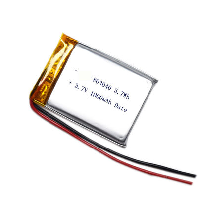 803040 3.7 V 1000mah Lithium Polymer Lipo Rechargeable Battery For Bluetooth Speaker