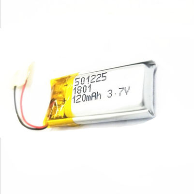 Bluetooth Headset 3.7v 120mah Lipo 501225 Li Polymer Battery With Wire