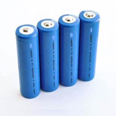 1S1P ICR18650 2000mAh Lithium Battery Cells 18650 Lithium Ion 3.7V Battery