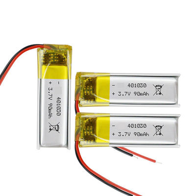 IEC62133 3.7V 80mAh 401030 Rechargeable Lipo Battery