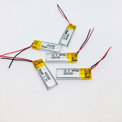 401030 Rechargeable 3.7V Li Polymer Battery 80mAh For Smart Cards