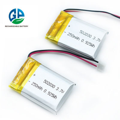 Buy 3.7volt 250mAh Rechargeable Lithium Polymer Battery Pack 502030 online manufacture