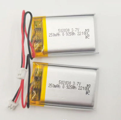 Buy 3.7V 250mah 502030 Rechargeable Li Polymer Battery KC Approved online manufacture