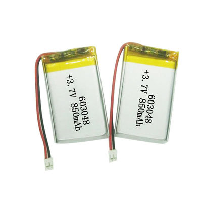 Buy 603048 Lipo Lithium Polymer Battery , 3.7V 850mAh Lithium Ion Polymer Battery online manufacture