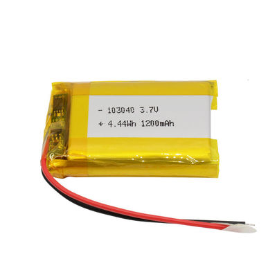 Buy High Capacity Lithium Polymer Battery CB IEC62133 Certified 103040 3.7v 1200mAh online manufacture