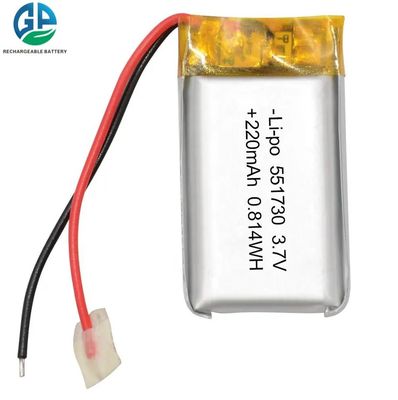 Buy 551730 Custom Lipo Battery Pack 3.7v 150mah 200mah 220mah 250mah 400mah 500mah online manufacture