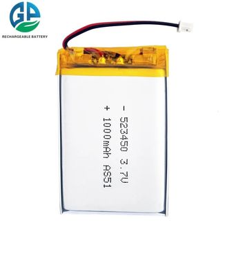 Buy KC 1000mAh 3.7v Lipo Li Polymer Rechargeable Battery Pack 523450 online manufacture