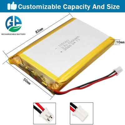 Buy IEC62133 105080 2P Li Polymer Rechargeable Lipo Battery 3.7V 10000mAh Custom online manufacture