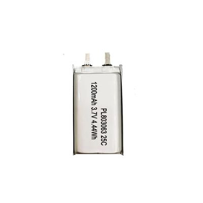 Buy 3.7 V Li Poly Rechargeable Battery Pack IEC62133 UL 803063 3.7v 1200mAh 25C online manufacture