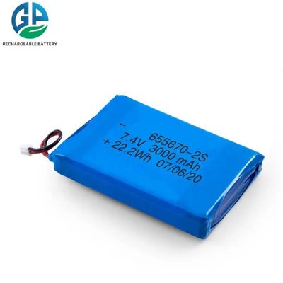 Buy 3.7v Li Polymer Battery 3000mah Power Source Overcharge Protection online manufacture
