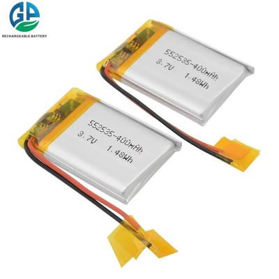 Buy Kc Lipo Lithium Polymer Battery Pack 552535 25c 3.7v 400mah With Pcm online manufacture