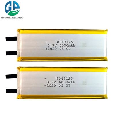 Buy 6000mah 8043125 3.7v 1s Rechargeable Lipo Battery Blue With Plug online manufacture
