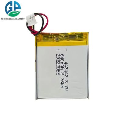 Buy Un38.3 443442 Lithium Polymer Battery Pack 3.7v Rechargeable 600mah 640mah online manufacture
