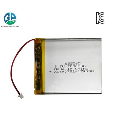 Buy OEM 655565 3.7V 2800mAh KC IEC62133 Approved Lithium Polymer Lipo Rechargeable Battery online manufacture