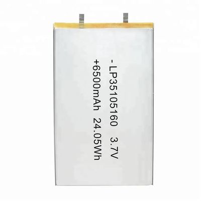 Buy Rechargeable Lp35105160 Lithium Polymer Battery Pack 6500mah 3.7v online manufacture