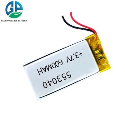 Buy 553040 Rechargeable Li Ion Polymer Battery 3.7v 600 Mah online manufacture