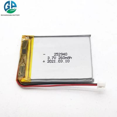 Buy Iec62133 252940 Lithium Polymer Battery Pack 260mah 3.7v online manufacture
