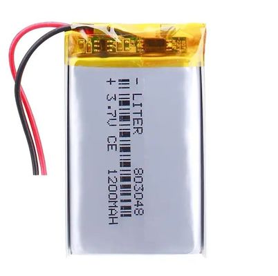 Buy 3.7V KC Approved 803048 1200mah Li-Polymer Rechargeable UL UN38.3 Lithium Polymer Battery online manufacture
