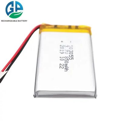 Buy KC , MSDS, RoHS Approved 503055 Rechargeable Li Ion Battery 3.7v 850mAh Lithium Polymer Battery online manufacture