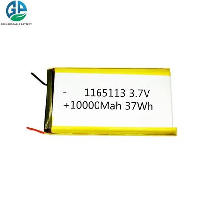 Buy Li Polymer Battery Rechargeable Lipo Battery 1165113 3.7v 10000mah Li Polymer Battery For Power Bank online manufacture