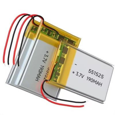 Buy 551525 3.7V 190mAh Lithium Polymer Battery KC UN38.3 Certified Rechargeable Lipo Battery online manufacture