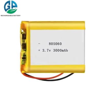 Buy High Temperature KC Rechargeable Lipo 805060 3.7v 3000mah Lipo Batteries Customized High Capacity Lithium Battery online manufacture