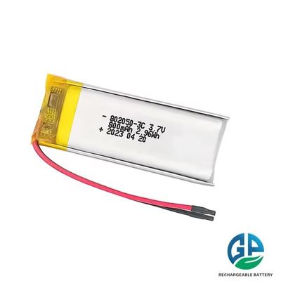 Buy Lithium Polymer Battery Pack High Quality Rechargeable Battery 802050 800mah 3.7V Lithium Polymer Lipo Battery online manufacture