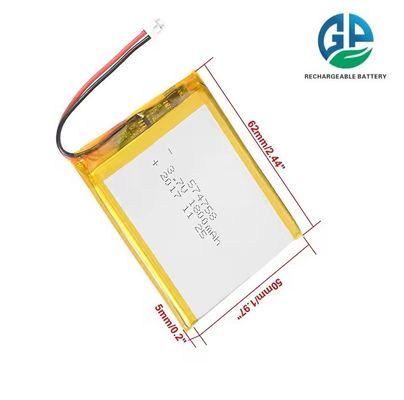 Buy KC IEC62133 Approve Rechargeable 3.7v 574758 1800mah 3.7v Lithium Polymer Lipo Battery online manufacture