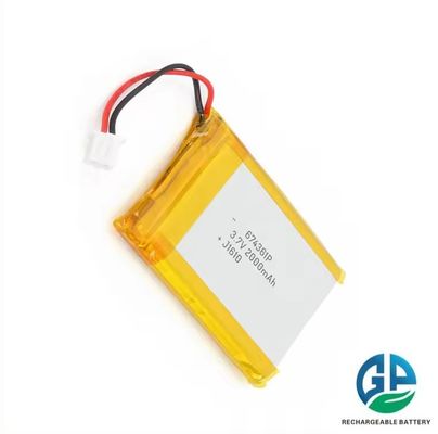 Buy 3.7v Rechargeable KC Lithium Polymer Battery 2000mah High Capacity Lipo Battery 674361 2000mah online manufacture