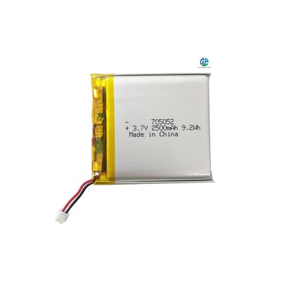 Buy KC Rechargeable 3.7v Lithium Polymer Battery 705052 2500mAh 9.25Wh Rechargeable Lithium Polymer Battery online manufacture