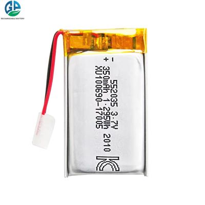 Buy KC CE Approved 3.7V 350mAh Lithium Polymer Battery LiPo Rechargeable Battery 552035 online manufacture