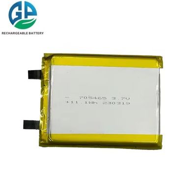 Buy High Discharge Rate Battery 3.7V 3000mah 30C Max60C Flat Rechargeable Lipo Battery High Capacity 705465 online manufacture