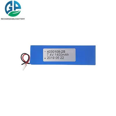Buy High Discharge Rate Battery 1400mah 30C Max60C 4030108 2S 7.4v Lipo Battery Rechargeable Lithium Polymer Battery online manufacture