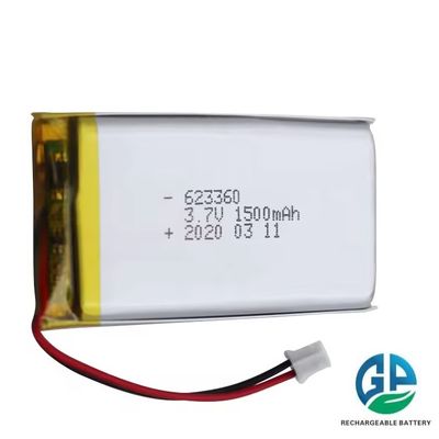Buy High Quality 623360 3.7v 1500mah Lithium Polymer Battery High Discharge Rate Battery 30C Max60C Rechargeable online manufacture