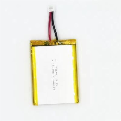 Buy High Discharge 3.7V Lithium Polymer Battery 705070 3000mah High Capacity Lithium Battery  30C Max60C Rechargeable online manufacture