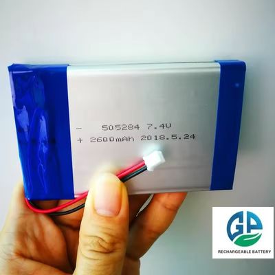 Buy High Capacity 7.4V Li Polymer Battery 505284 2S1P 2600mah rechargeable li-ion li ion lipo lithium polymer battery online manufacture