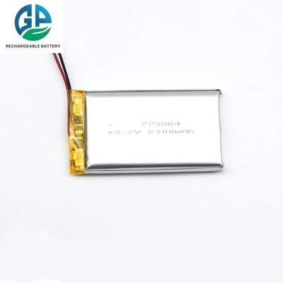 Buy High Capacity 3.7V  773864 3.7V Li-Polymer Batteries Lipo Cell 2100mAh Li Ion Polymer Rechargeable For Mobile Device online manufacture