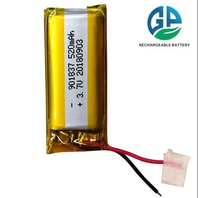 Buy 3.7v 520mah KC Approved Li Polymer Battery  Battery 3.7V Mini Rechargeable Battery LP901837 online manufacture