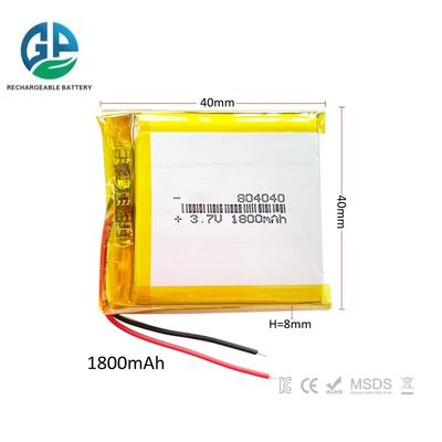 buy High Discharge Rate 30C 1800mAh Lithium Polymer Battery 804040 Pouch Rechargeable for Handheld Games Players online manufacture