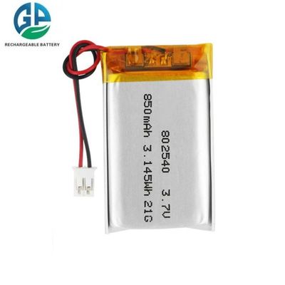 Buy 3.7v 802540 850mah 25c Lipo Rechargeable Battery Quality Lithium Polymer Batterie Lithium Polymer KC Certified Battery online manufacture