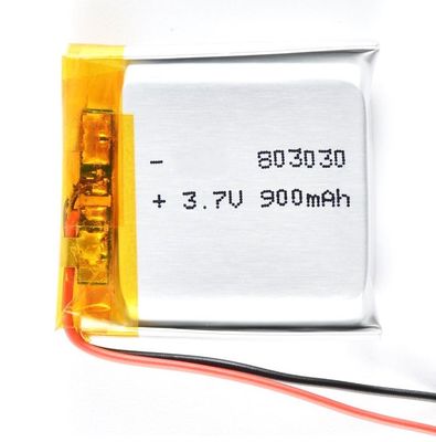Buy Drone Battery KC CB IEC62133 LP803030  Rechargeable Battery Pack Polymer Lithium Battery 803030 3.7v Lipo Batterie 900mah online manufacture